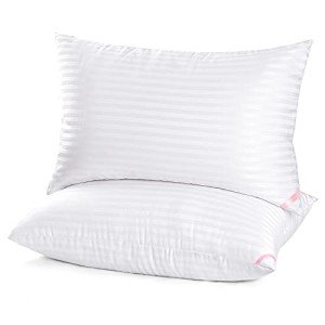 EIUE Hotel Collection Bed Pillows for Sleeping 2 Pack King Size，Pillows for Side and Back Sleepers,Super Soft Down Alternative Microfiber Filled Pillows,20 x 36 Inches