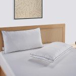 LANE LINEN Pillows Standard Size Set of 4 (20"x26") - Soft Gusseted Bed Pillow for Back, Stomach or Side Sleepers - Hotel Quality Down Alternative Standard Pillows Pack of 4 - White
