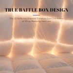 DOWNSTORIA Feather Down Comforter King Size Duvet Insert, All Season True Baffle-Box Noiseless Bedding Comforters, Soft Hotel Collection Bed Comforter, Medium Warmth - White, 106 X 90 in.