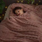 NEWCOSPLAY Super Soft Queen Blanket Pink Premium Silky Flannel Fleece 3D Ribbed Jacquard Lightweight Bed Blanket All Season Use (Pink Ribbed, Queen(90"x90"))