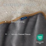 Bedsure Waterproof Blanket for Bed - Sherpa Fleece Waterproof Dog Blankets for Large Dogs, Pet Blankets for Bed/Couch/Dog Crate, Soft Plush Reversible Furniture Protector, King Size, 108"x86", Grey
