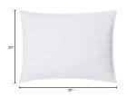 DOWNLITE Down Extra Thin, Flat & Soft Pillow for Stomach Sleepers (Hypoallergenic) (Standard/Queen)