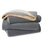 Bedsure Waterproof Blanket for Bed - Sherpa Fleece Waterproof Dog Blankets for Large Dogs, Pet Blankets for Bed/Couch/Dog Crate, Soft Plush Reversible Furniture Protector, King Size, 108"x86", Grey