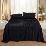 Utopia Bedding King Bed Sheets Set - 4 Piece Bedding - Brushed Microfiber - Shrinkage and Fade Resistant - Easy Care (King, Black)