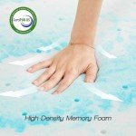 Sweetcrispy Mattress Topper Full, 2 Inch Thick Memory Foam Gel Infused Cooling Toppers Pad for Full Size Bed, Sleeper Sofa, RV, Camper, CertiPUR US Certified, Ventilated and Breathable, Blue, Full