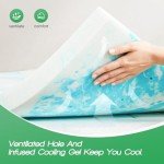 Sweetcrispy Mattress Topper Full, 2 Inch Thick Memory Foam Gel Infused Cooling Toppers Pad for Full Size Bed, Sleeper Sofa, RV, Camper, CertiPUR US Certified, Ventilated and Breathable, Blue, Full