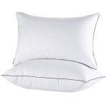 JOLLYVOGUE Bed Pillows Standard Size Set of 2, Cooling and Supportive Full Pillow 2 Pack for Side and Back Sleepers, Down Alternative Hotel Collection Sleeping Pillows, 26x20 Inches