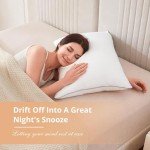 Sasttie Queen Size Pillows Set of 2, Hotel Collection Bed Pillows for Side, Back, and Stomach Sleepers - Down Alternative Plump Filling - 2 Pack, Queen, 20x30 Inches