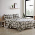 Eddie Bauer - Queen Sheet Set, Warm Breathable Cotton Flannel Bedding with Deep Pockets, Brushed for Extra Softness, Cozy Home Decor, Oeko-Tex Certified (Edgewood Plaid, Queen)