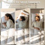 Alanzimo Goose Feather Down Pillows Queen Size Set of 2, Luxury Soft Feather Down Pillow for Sleeping, 600TC 100% Cotton Cover Hotel Collection Bed Pillows for Back, Stomach or Side Sleepers 20x28