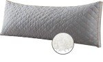 WhatsBedding Memory Foam Body Pillow for Adults, Long Body Pillow for Sleeping, Full for Bed - Dark Grey