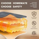 Homemate Heated Blanket Electric Throw - 50"x60" Heating Blanket Throw 1/2/4/6/8 Hours Auto-off 10 Heat Level Over-heat Protection Flannel Sherpa Heater Blanket ETL Certification