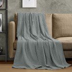 Utopia Bedding Cool Grey 100% Cotton Waffle Blanket 300 GSM [Full - 90x84 Inch] Soft Lightweight Breathable Bed Blanket for All Season