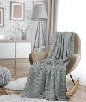 Utopia Bedding Cool Grey 100% Cotton Waffle Blanket 300 GSM [Full - 90x84 Inch] Soft Lightweight Breathable Bed Blanket for All Season
