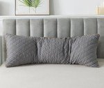 WhatsBedding Memory Foam Body Pillow for Adults, Long Body Pillow for Sleeping, Full for Bed - Dark Grey