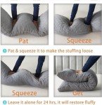 WhatsBedding Memory Foam Body Pillow for Adults, Long Body Pillow for Sleeping, Full for Bed - Dark Grey