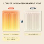 Homemate Heated Blanket Electric Throw - 50"x60" Heating Blanket Throw 1/2/4/6/8 Hours Auto-off 10 Heat Level Over-heat Protection Flannel Sherpa Heater Blanket ETL Certification
