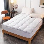 DROVAN Mattress Topper Queen Size - Extra Thick Mattress Pad Cover - Pillow Top Deep Pocket with Breathable 7D Spiral Fiber Filling Cooling Mattress Cover