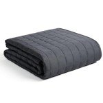 YnM 15lbs Weighted Blanket for Adults, Breathable Heavy Bed Throw Blanket with Cooling Glass Beads for All Season Use, Ideal for ~140lbs (48x72 Inches, Twin/Full, Dark Grey)