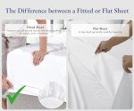 California Design Den White Fitted Sheet Full Size, 100% Cotton 400 Thread Count Sateen, Deep Pocket, Durable, Better Than Egyptian Quality Fitted Sheet Only (Full, White)