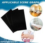 50 Pieces 31 x 70 Inches Disposable Bed Sheets Waterproof Bed Cover Massage Table Sheet Non-woven Fabric for Spa, Beauty Salon, Hotels (Black)