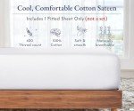 California Design Den White Fitted Sheet Full Size, 100% Cotton 400 Thread Count Sateen, Deep Pocket, Durable, Better Than Egyptian Quality Fitted Sheet Only (Full, White)