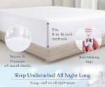 California Design Den White Fitted Sheet Full Size, 100% Cotton 400 Thread Count Sateen, Deep Pocket, Durable, Better Than Egyptian Quality Fitted Sheet Only (Full, White)