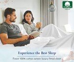 California Design Den White Fitted Sheet Full Size, 100% Cotton 400 Thread Count Sateen, Deep Pocket, Durable, Better Than Egyptian Quality Fitted Sheet Only (Full, White)