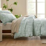 Bedsure Queen Comforter Set - Sage Green Bed Set, 3 Pieces Cute Floral Bedding, 1 Soft Reversible Botanical Flowers Comforter and 2 Pillow Shams