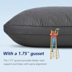 DOWNCOOL Quilted Memory Foam Body Pillow - Large Full Body Pillows for Adults - Soft Long Bed Pillows for Side Sleepers - 20x54 inch (Grey)
