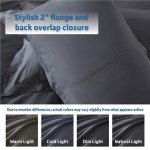 Nestl Dark Grey Duvet Cover King Size - Soft Double Brushed King Duvet Cover Set, 3 Piece, with Button Closure, 1 Duvet Cover 104x90 inches and 2 Pillow Shams