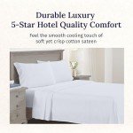 California Design Den Queen Sheet Set - Luxury 600 Thread Count Sateen, 100% Cotton Deep Pocket Queen Sheets with All Around Elastic for a, Hotel Quality Bedding Set - White