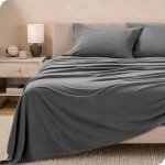 Bare Home Super Soft Fleece Sheet Set - Queen Size - Extra Plush Polar Fleece, No-Pilling Bed Sheets - All Season Cozy Warmth (Queen, Grey)