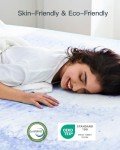 PERLECARE 3 Inch Queen Memory Foam Mattress Topper for Pressure Relief, Cooling Gel Infusion, CertiPUR-US Certified Purple, PCMTQ34PU-US