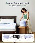 PERLECARE 3 Inch Queen Memory Foam Mattress Topper for Pressure Relief, Cooling Gel Infusion, CertiPUR-US Certified Purple, PCMTQ34PU-US