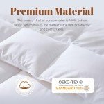Cosybay Oversized King Size Feather Down Fiber Comforter - Ultra Soft 100% Cotton Duvet Insert, All Season Hotel Luxury Bedding with Corner Tabs, 116"x98" White