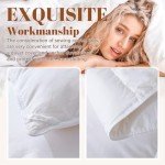 Cosybay Oversized King Size Feather Down Fiber Comforter - Ultra Soft 100% Cotton Duvet Insert, All Season Hotel Luxury Bedding with Corner Tabs, 116"x98" White