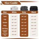 Cosybay Oversized King Size Feather Down Fiber Comforter - Ultra Soft 100% Cotton Duvet Insert, All Season Hotel Luxury Bedding with Corner Tabs, 116"x98" White