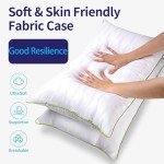 HKYLRAN Bed Pillows King Size Set of 2,for Sleeping, Adjustable King Pillows 2 Pack with Zipper, Cooling Hotel Quality with Premium Soft Down Alternative Fill