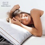 puredown® Goose Feathers and Down Pillow for Sleeping Gusseted Bed Hotel Collection Pillows, Standard, Set of 2