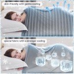 Guohaoi Cooling Throw Blanket for Hot Sleepers,Arc-Chill Q-Max >0.5 Cool Fiber,100% Oeko-Tex Certified Lightweight Summer Cool Blanket for Travel/Outdoor Ultra Cold Breathable,50''x70''