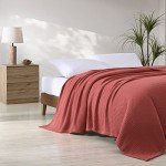 Tommy Bahama Blanket Soft Cotton Bedding, Medium Weight Home Decor for All Seasons, King, Bahama Coast Coral