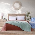 Tommy Bahama Blanket Soft Cotton Bedding, Medium Weight Home Decor for All Seasons, King, Bahama Coast Coral
