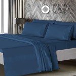 Mueller Luxury 6 Piece Queen Sheet Set - Ultra-Soft 1800 Series, Cooling & Breathable Hotel Quality Bed Sheets, Deep Pocket up to 16" - Hypoallergenic, Wrinkle-Resistant, Oeko-TEX, Navy