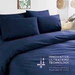 Mueller Luxury 6 Piece Queen Sheet Set - Ultra-Soft 1800 Series, Cooling & Breathable Hotel Quality Bed Sheets, Deep Pocket up to 16" - Hypoallergenic, Wrinkle-Resistant, Oeko-TEX, Navy