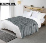 Utopia Bedding Cool Grey Fleece Blanket California King Size Lightweight Fuzzy Soft Anti-Static Microfiber Bed Blanket (102x96 Inch)