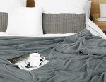 Utopia Bedding Cool Grey Fleece Blanket California King Size Lightweight Fuzzy Soft Anti-Static Microfiber Bed Blanket (102x96 Inch)