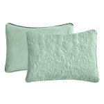 Sophia and William 3 Pieces Quilt Set King Size with 1 Quilt and 2 Pillow Shams, Reversible Microfiber Bedding Bedspread Coverlet Set, Cozy, Lightweight and Hypoallergenic, Sage