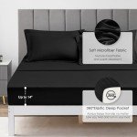 Love's cabin King Size Comforter Set Black, 7 Pieces King Bed in a Bag, All Season Bedding Sets with 1 Comforter, 1 Flat Sheet, 1 Fitted Sheet, 2 Pillowcase and 2 Pillow Sham