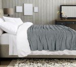 Utopia Bedding Cool Grey Fleece Blanket California King Size Lightweight Fuzzy Soft Anti-Static Microfiber Bed Blanket (102x96 Inch)